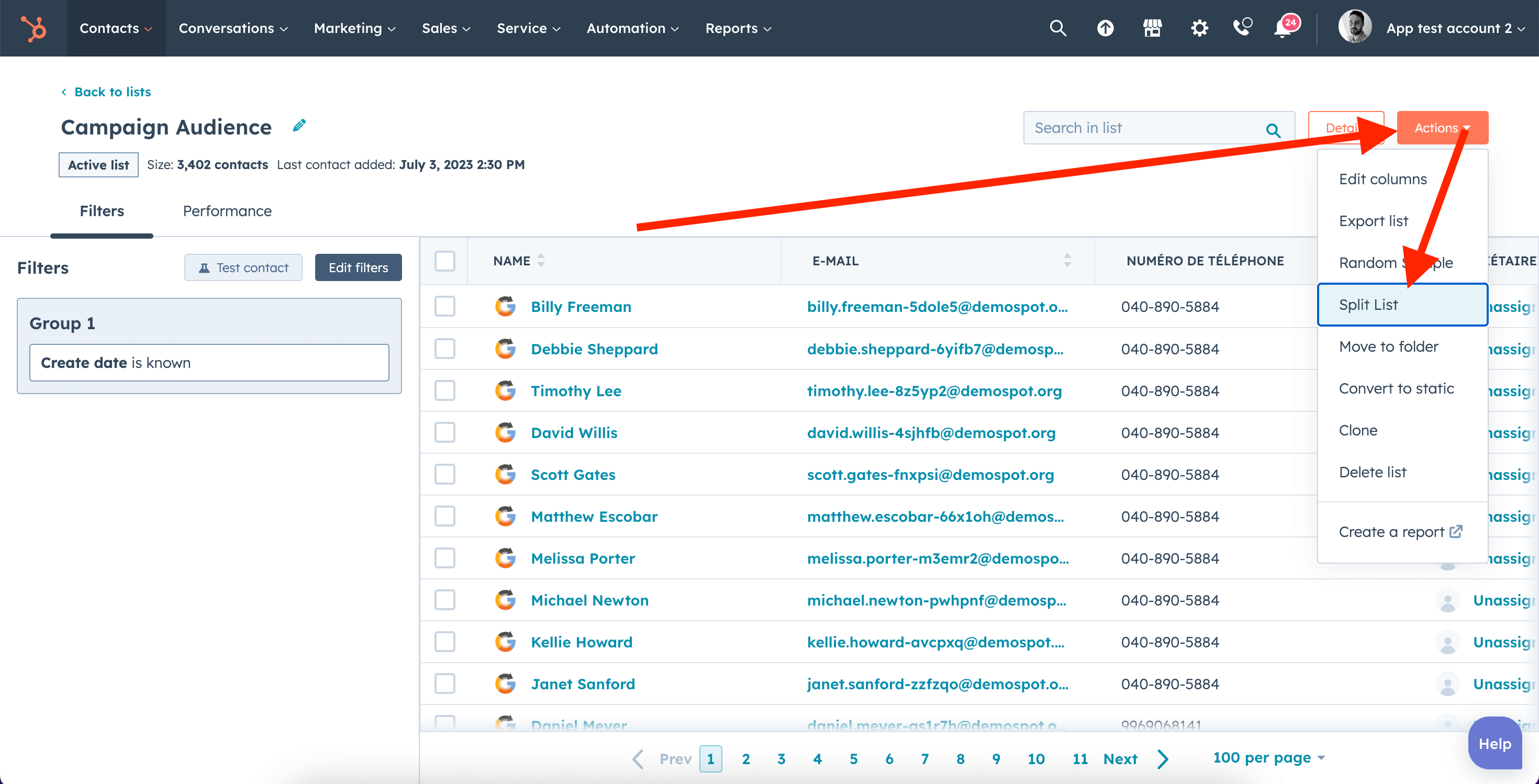 Make split lists on HubSpot without paying for Marketing Enterprise